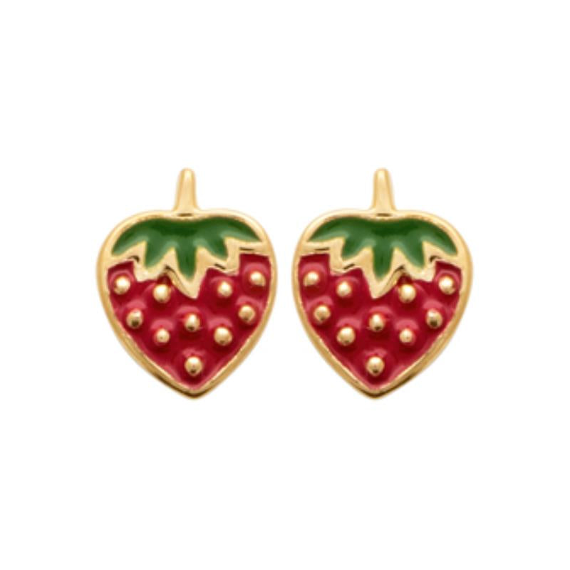 STRAWBERRY | Ohrstecker - 18k vergoldet