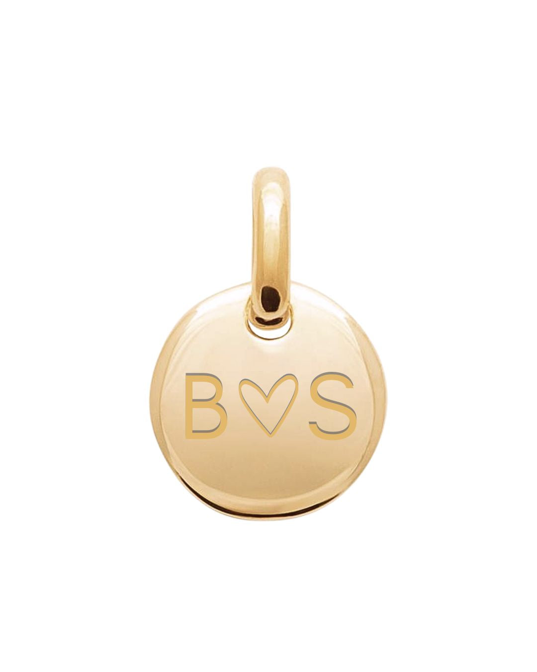 SIMPLE | Initialenherz Anhänger 18k vergoldet | Personalisierbar