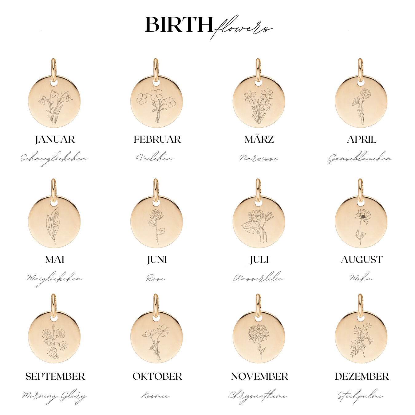 BIRTHFLOWER Glamour | Gravurarmband