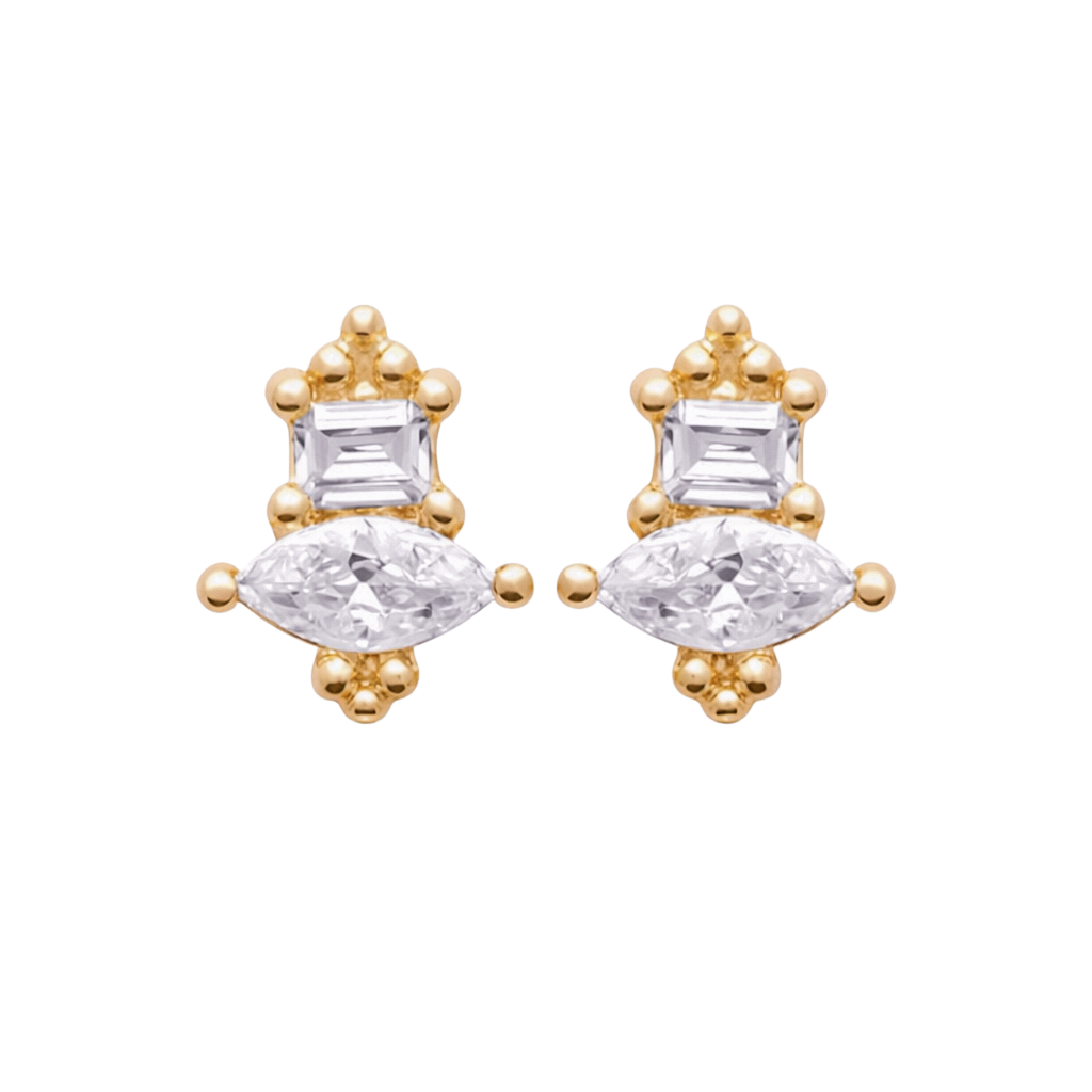 GLIMMERY | funkelnde Ohrstecker vergoldet