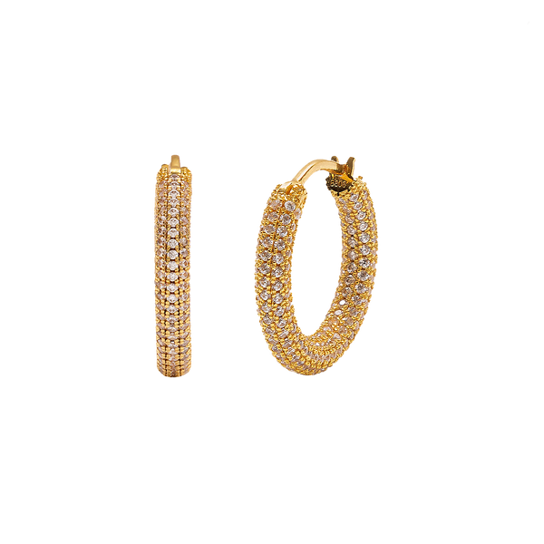 DAPHNE GOLD HOOPS | Goldohrringe