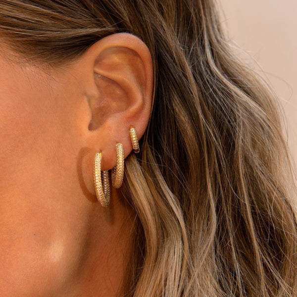 DAPHNE GOLD HOOPS | Goldohrringe