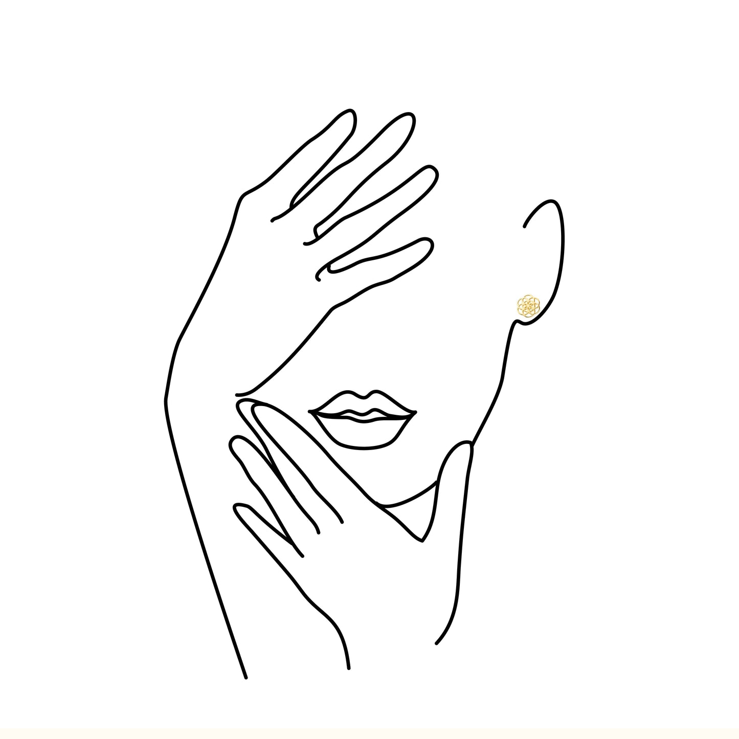 FLOWER OF LIFE gold | Ohrstecker