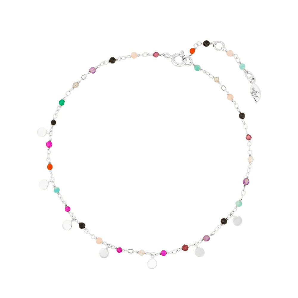 RAINBOW | Fußkettchen | silber