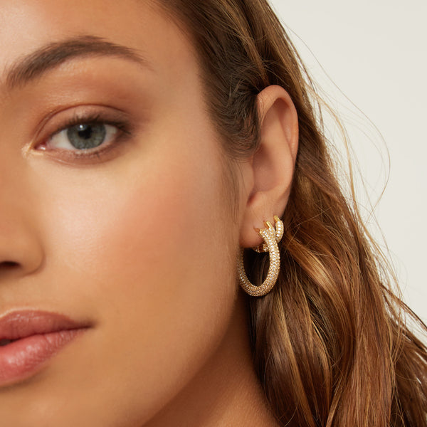 GRAND DAPHNE GOLD HOOPS | Goldohrringe