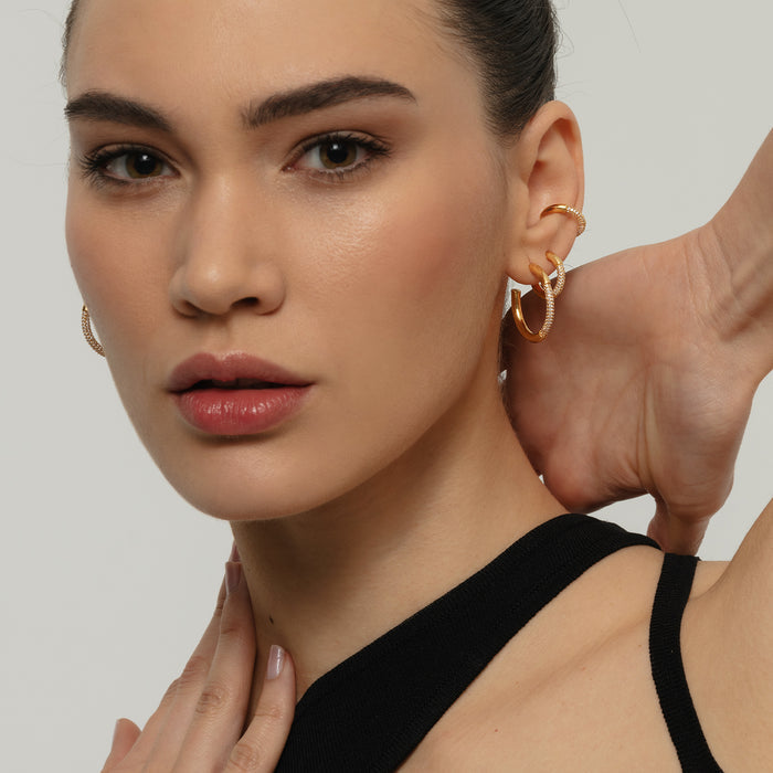 GRAND LAPSE GOLD HOOPS | Goldohrringe