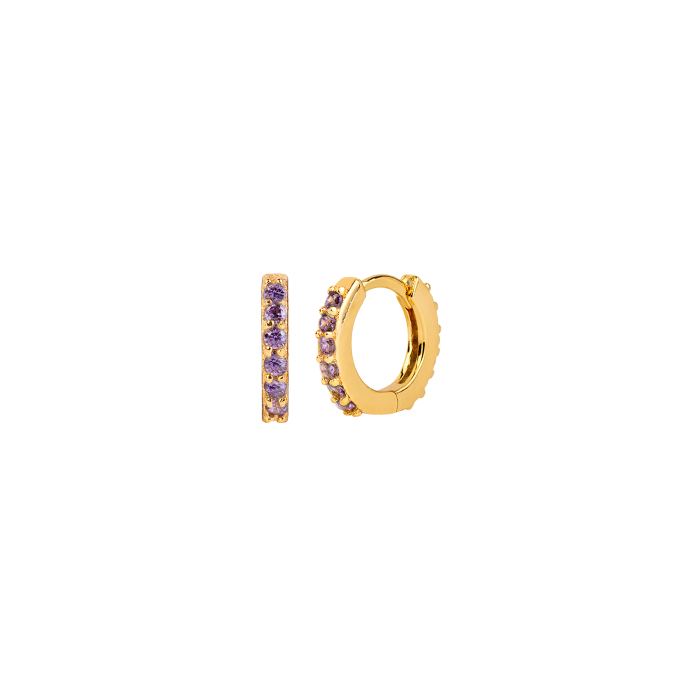 LILAC MINI BALI GOLD HOOPS | Goldohrringe