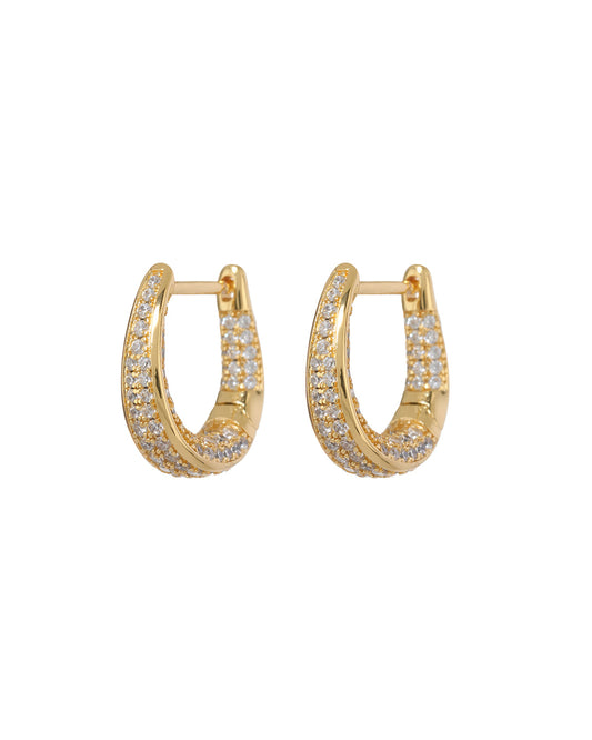 PAVE CUVEE HOOPS | Gold
