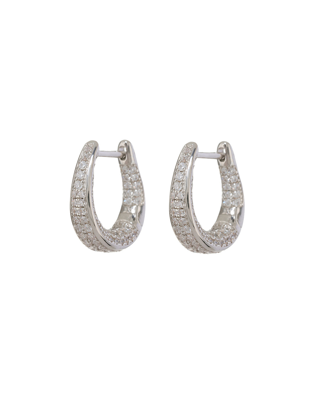 PAVE CUVEE HOOPS | Silber
