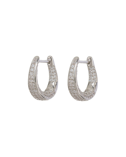 PAVE CUVEE HOOPS | Silber