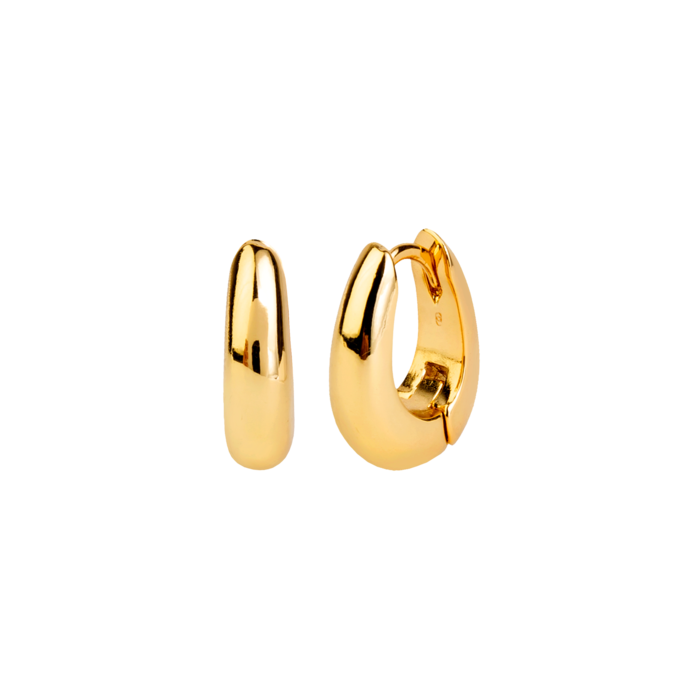 SMALL BELLE GOLD HOOPS | Goldohrringe