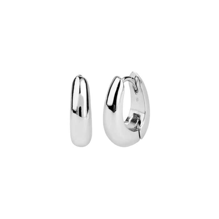 SMALL BELLE SILVER HOOPS | Goldohrringe