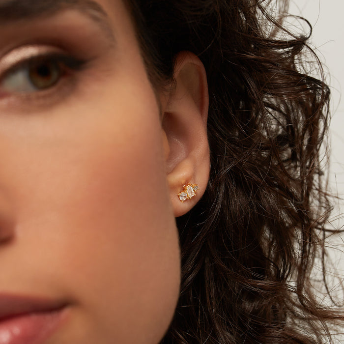 INGRID GOLD STUDS | Goldohrringe