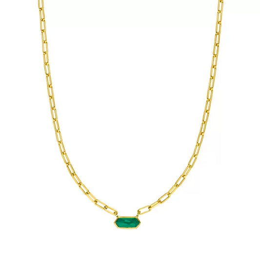 CUBE grüner Achat | Halskette