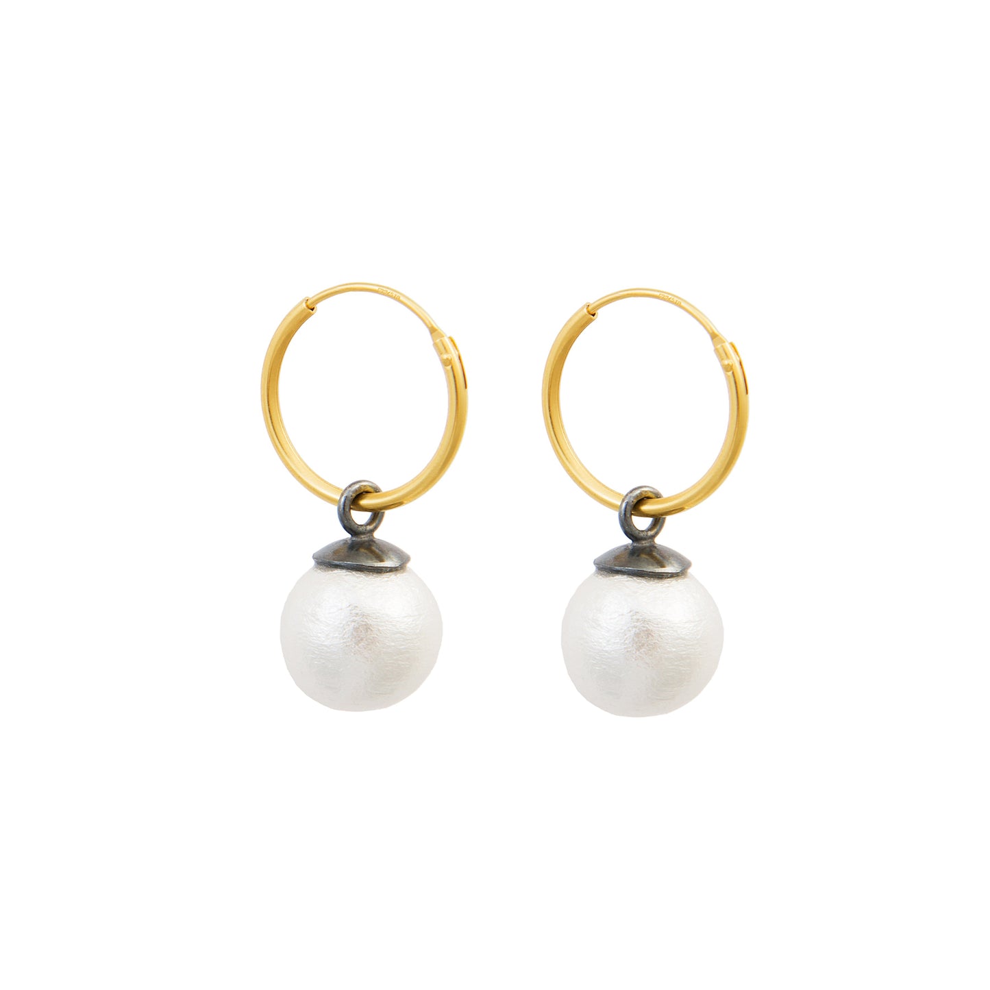 DANGLING COTTON PEARL | Ohrringe