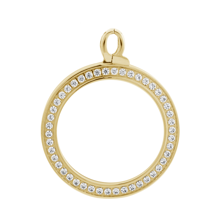 CHARM Kristall | Anhänger | gold