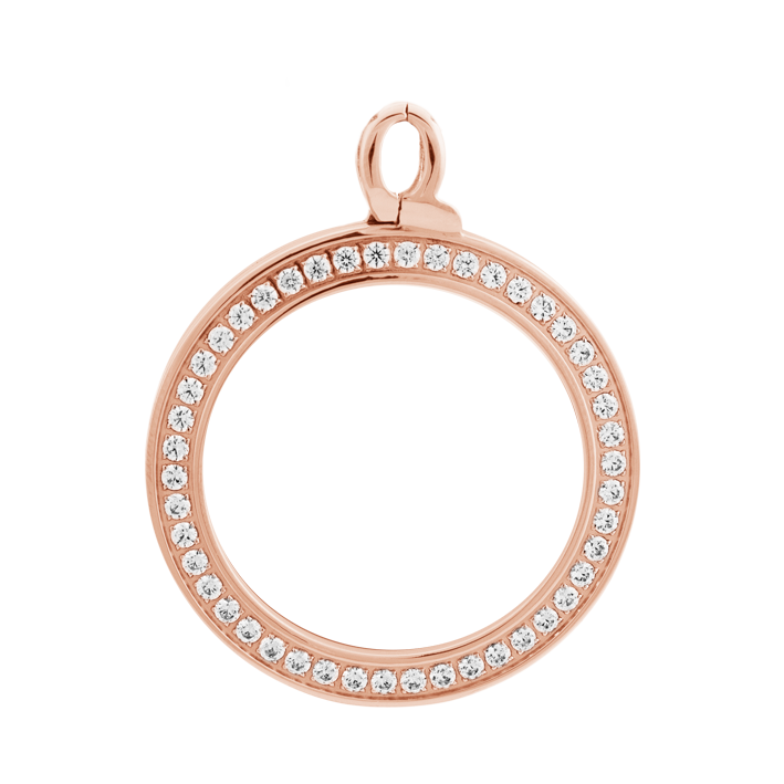 CHARM Kristall | Anhänger | rosègold