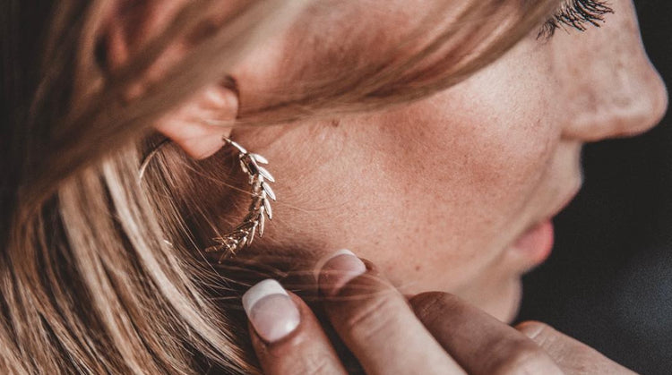 Kreolen mit Blattornament für Hochzeit