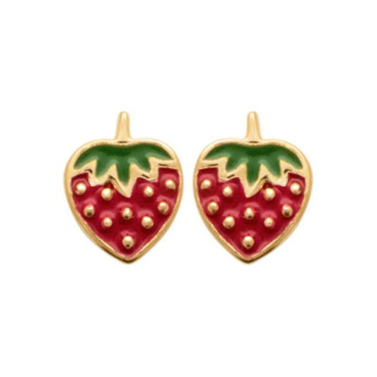 STRAWBERRY |  Ohrstecker - 18k vergoldet