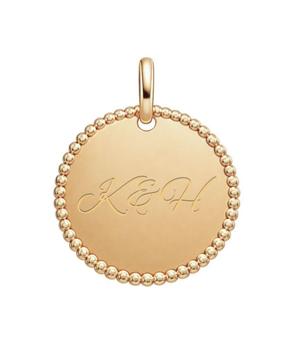AMOUR | Initialen Anhänger - 18k vergoldet  | Personalisierbar