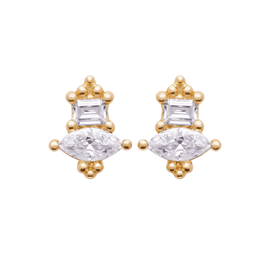 GLIMMERY | funkelnde Ohrstecker vergoldet