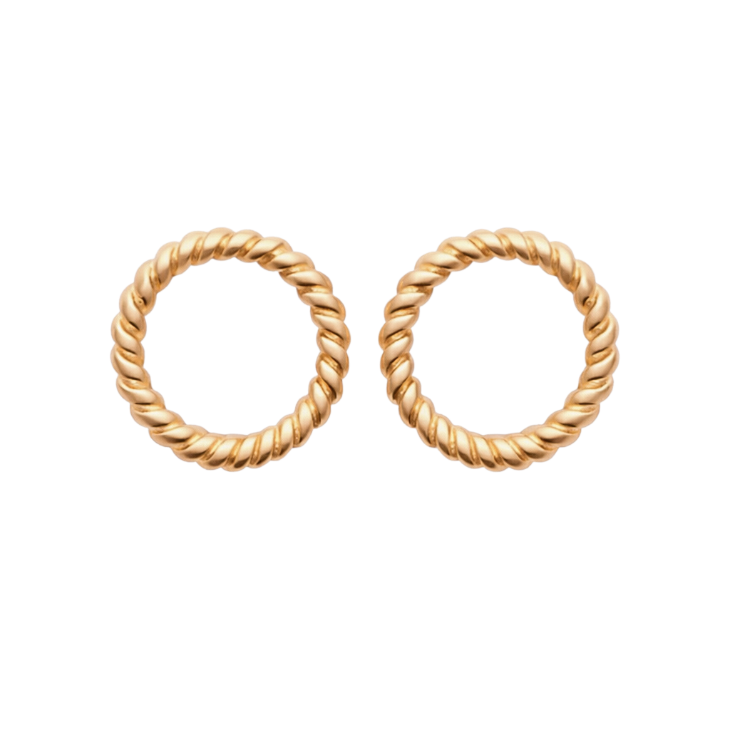 CIRCLE OF LIFE | Kreis-Ohrstecker vergoldet