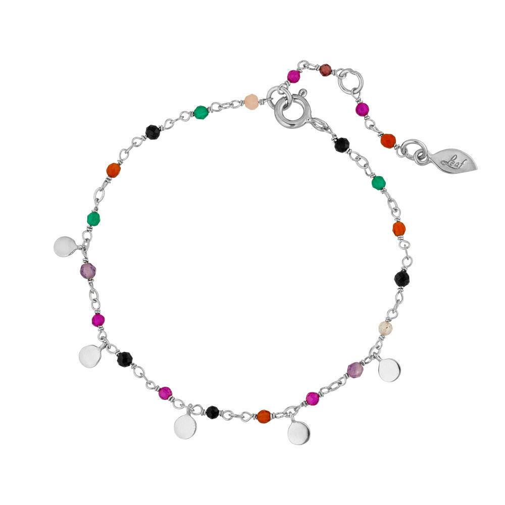 RAINBOW | Armkette silber | LEAF