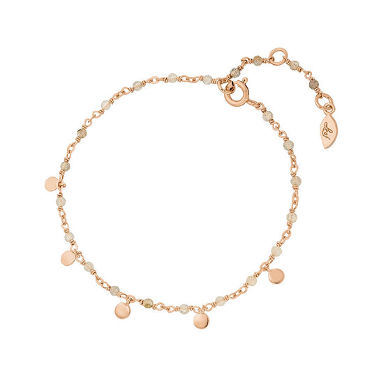 RAINBOW | Armkette rosègold | Labradorit