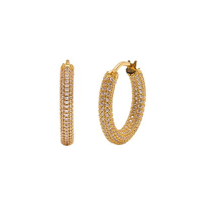 DAPHNE GOLD HOOPS | Goldohrringe