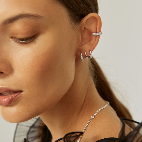 MINI DAPHNE SILVER HOOPS| Silberohrringe