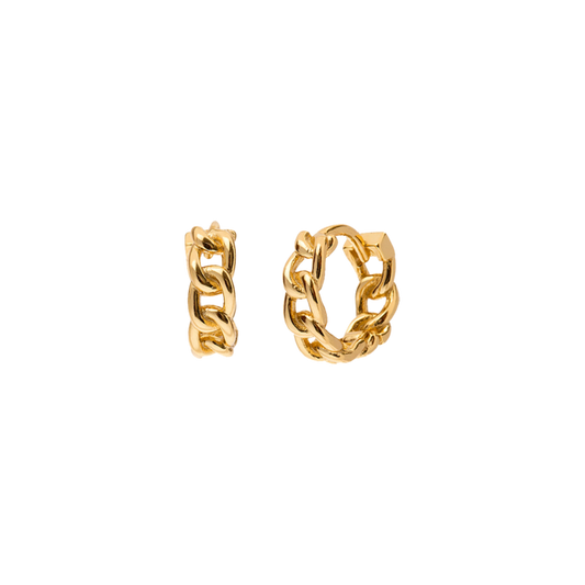 IRON GOLD HOOPS | Goldohrringe