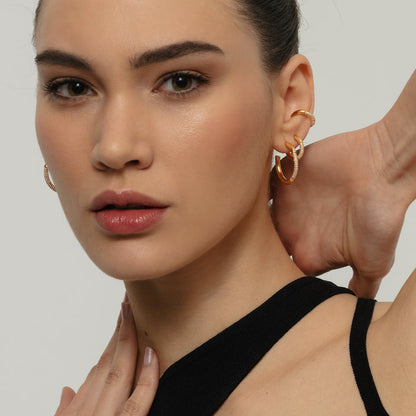 LAPSE GOLD HOOPS | Goldohrringe