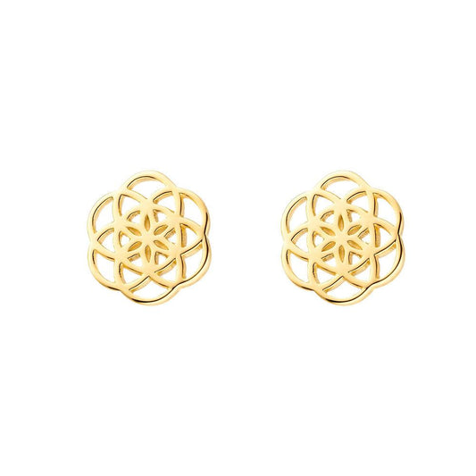 FLOWER OF LIFE gold | Ohrstecker