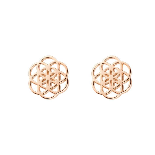 FLOWER OF LIFE rosègold | Ohrstecker