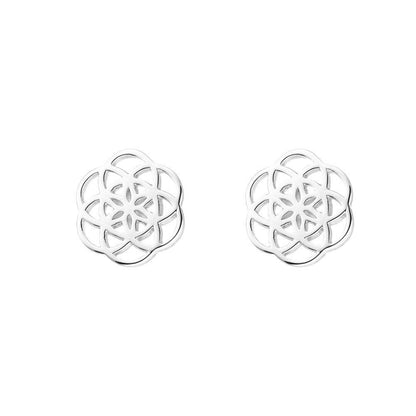 FLOWER OF LIFE silber | Ohrstecker