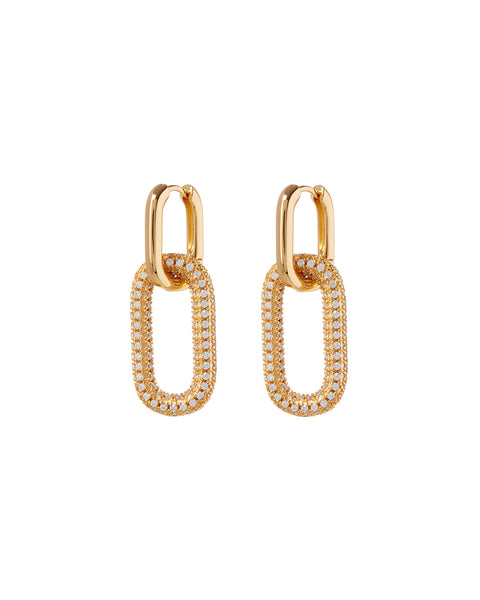 PAVE SIMONE HOOPS | Gold