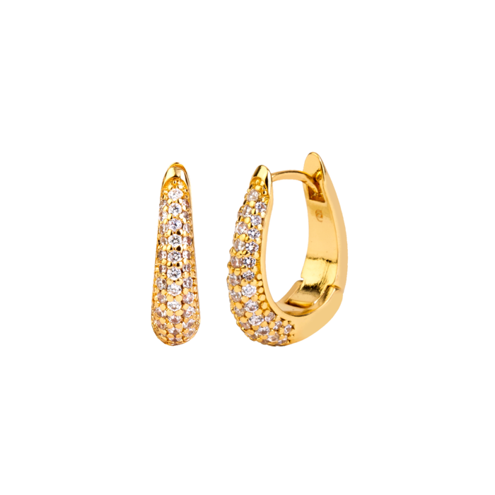 SHINNY BELLE GOLD HOOPS | Goldohrringe