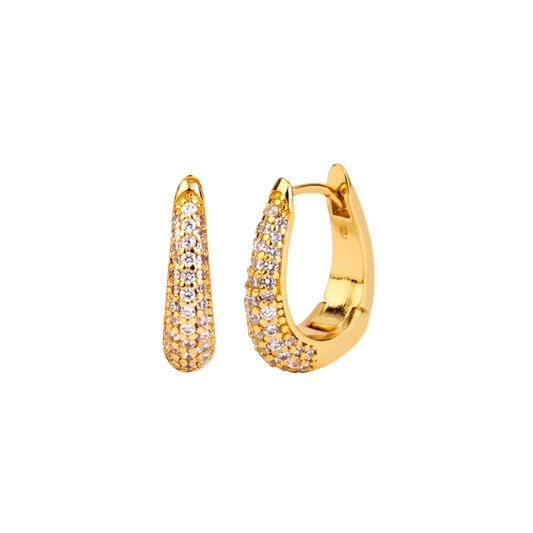 SHINNY BELLE GOLD HOOPS | Goldohrringe