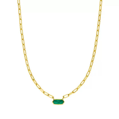 CUBE grüner Achat | Halskette