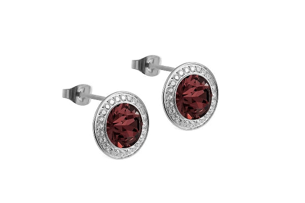 TONDO | Goldohrringe | Burgundy