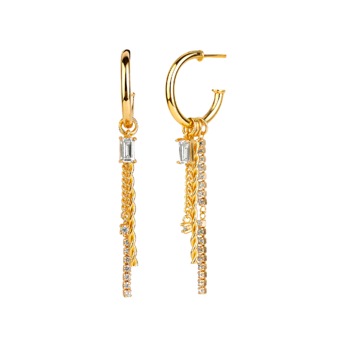 WHITE AUDREY GOLD | Goldohrringe