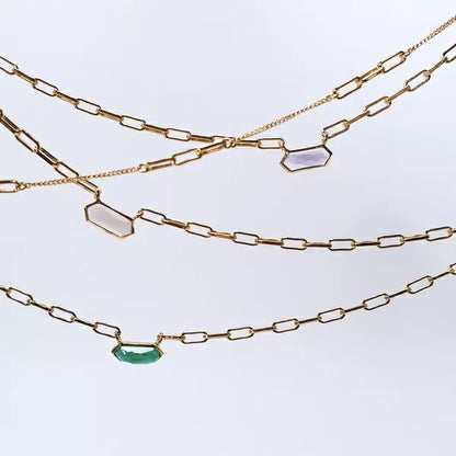 CUBE grüner Achat | Halskette