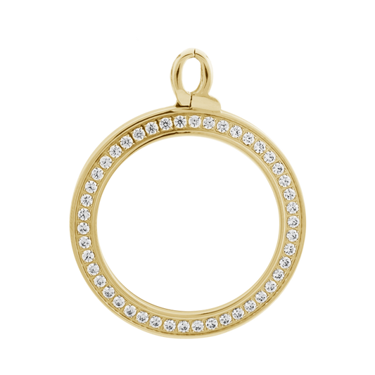 CHARM Kristall | Anhänger | gold