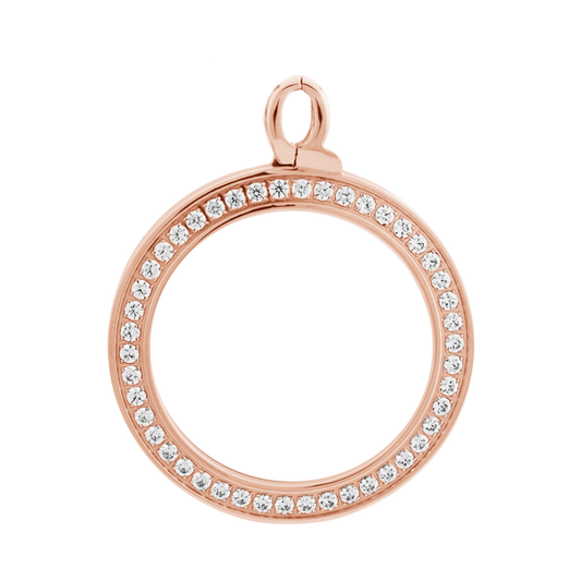 CHARM Kristall | Anhänger | rosègold